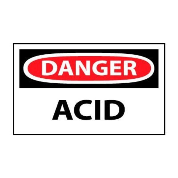 National Marker Co Machine Labels - Danger Acid D5AP